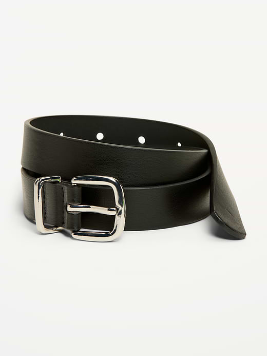 Classic Faux-Leather Belt - Black Jack