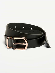 Classic Faux-Leather Belt - Black Jack