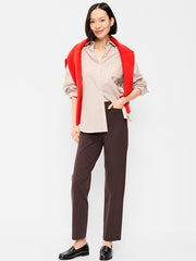 High-Waisted Pixie Straight Pants - Black Coffee