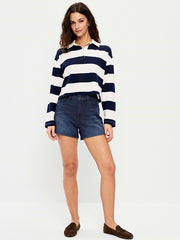 High-Waisted Wow Jean Shorts -- 4-inch inseam - River