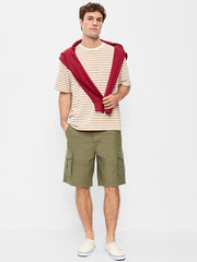 90's Loose Lived-In Cargo Shorts -- 10-inch inseam - Olive