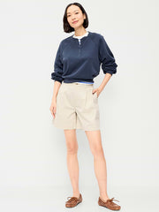 High-Waisted OGC Chino Shorts -- 6-inch inseam - Wish Bone