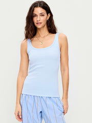 First-Layer Ribbed Scoop-Neck Tank Top - Float Your Boat