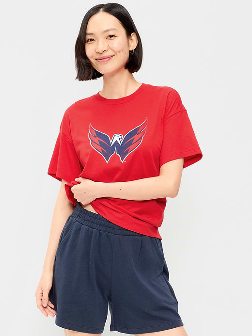 NHL Crew-Neck T-Shirt for Women - Capitals Red