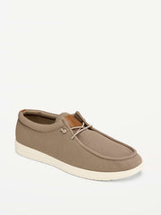 Knit Deck Loafers for Men - Pale Khaki