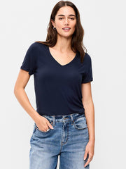 Luxe V-Neck T-Shirt - In the Navy