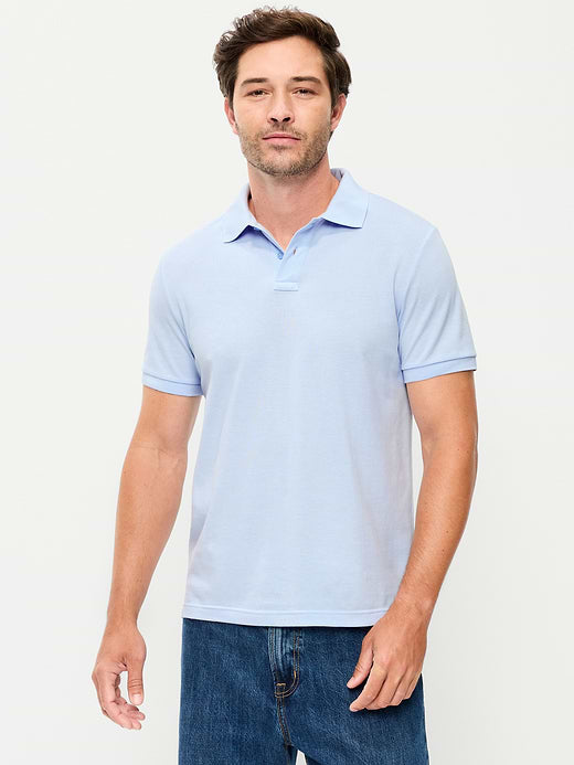Classic Fit Pique Polo - Sky Maintenance