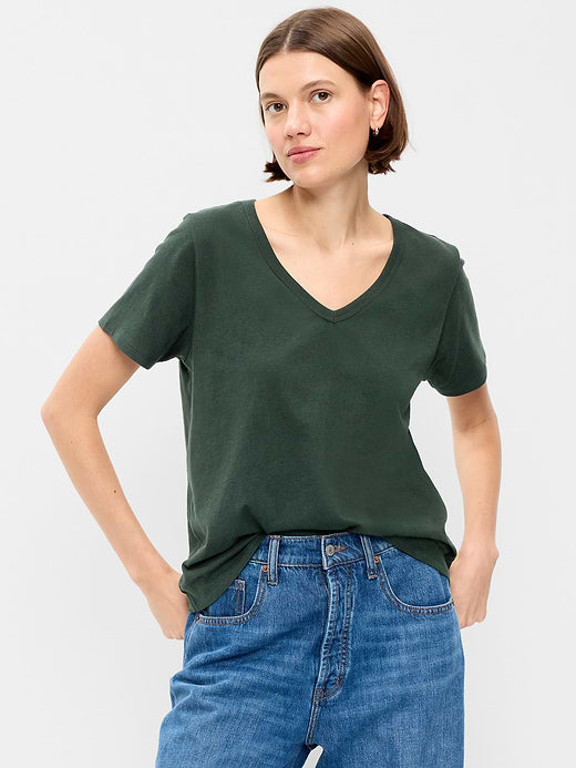 EveryWear V-Neck T-Shirt - Dark Bottle