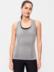 Fluid Seamless Fitted Tank Top - Heather Gray