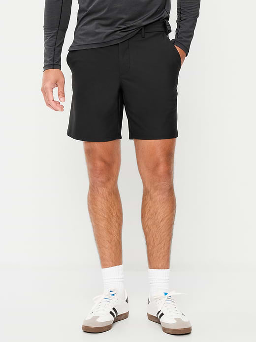 Tech Hybrid Chino Shorts -- 8-inch inseam - Black Jack