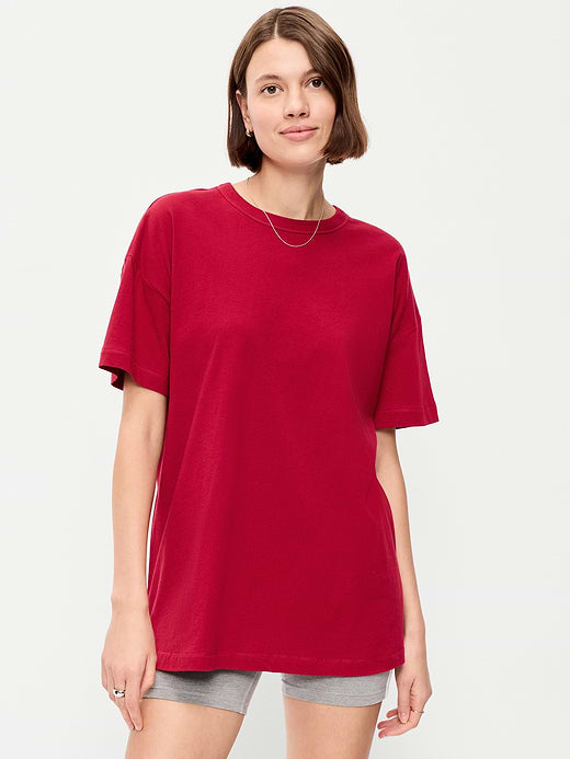 Oversized EveryWear Tunic T-Shirt - Annatto