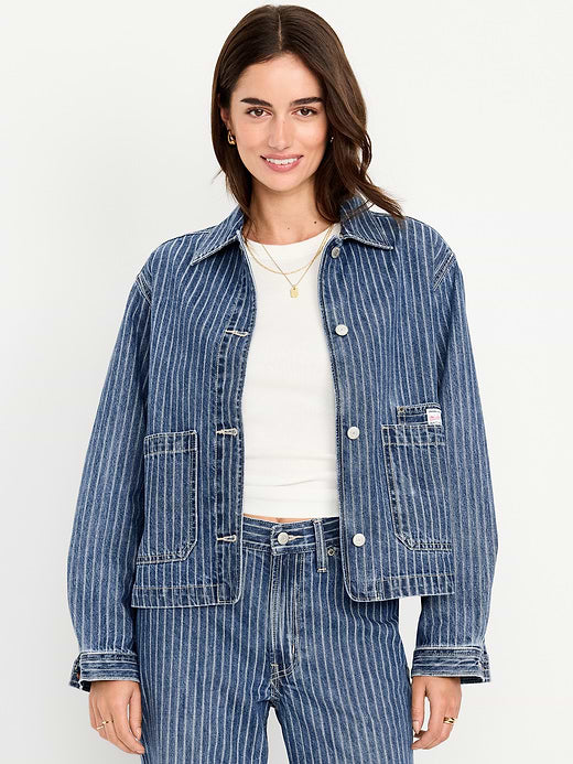 Cropped Jean Chore Jacket - Sirius