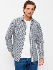Slim Fit Printed Everyday Shirt - Navy Gingham