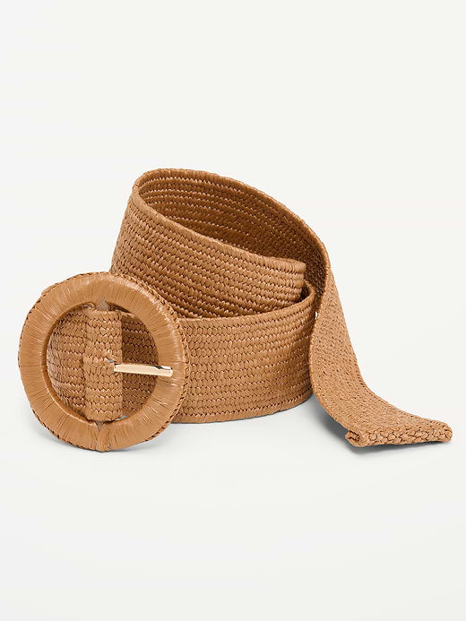 Raffia Belt - Chocolate