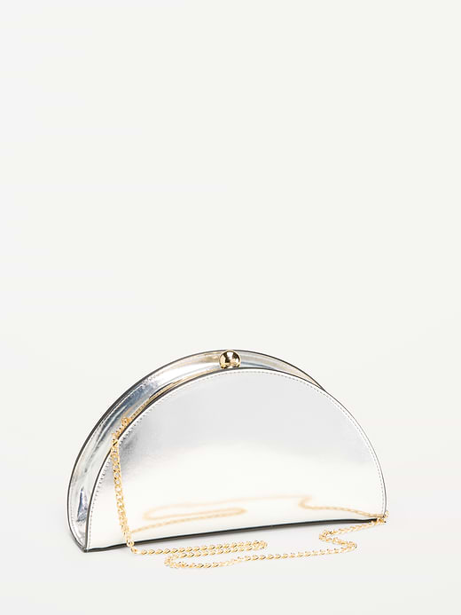 The Occasion by Old Navy Half-Moon Clutch - Silver
