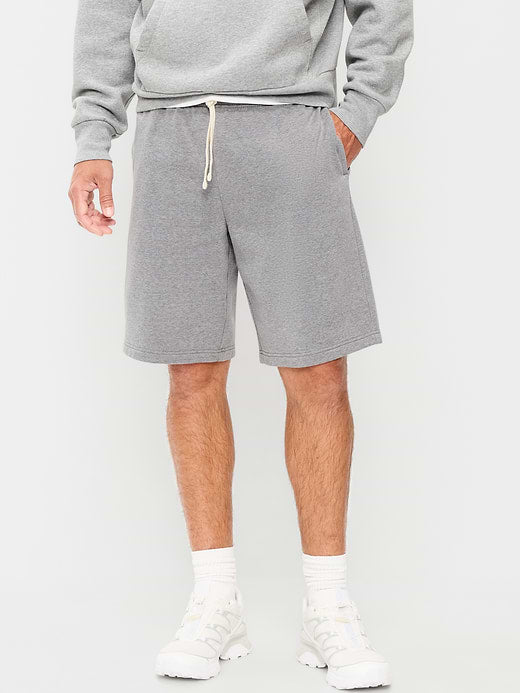 Rotation Baggy Fleece Shorts -- 10-inch inseam - Medium Gray Heather