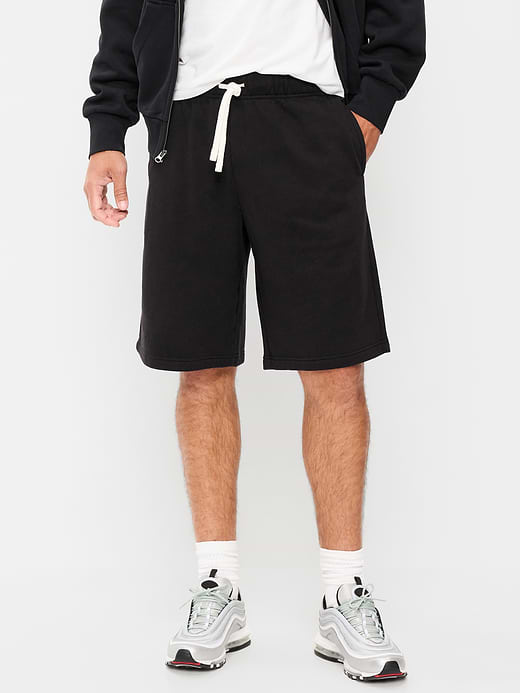 Rotation Baggy Fleece Shorts -- 10-inch inseam - Black Jack