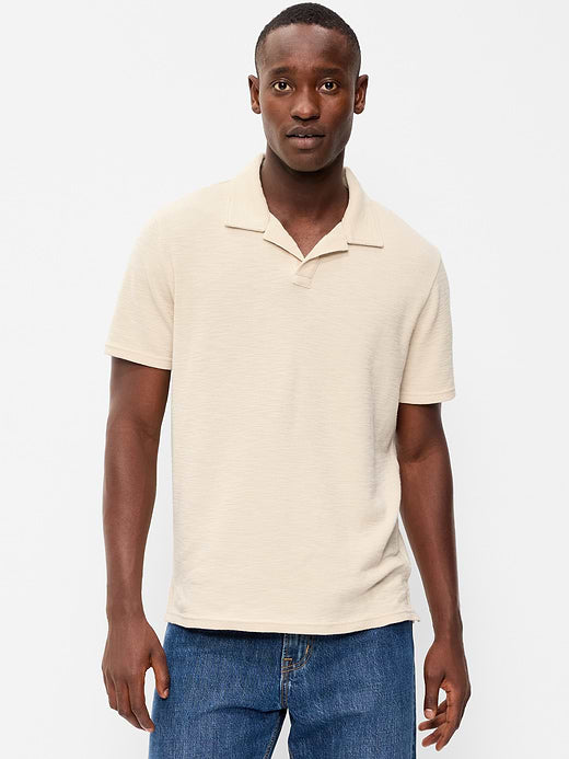 Textured Waffle-Knit Polo - Plucky Wishbone