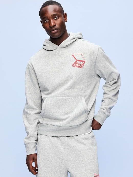 Old Navy x Marvel Spider-Man Graphic Popover Hoodie for Adults - Heather Gray