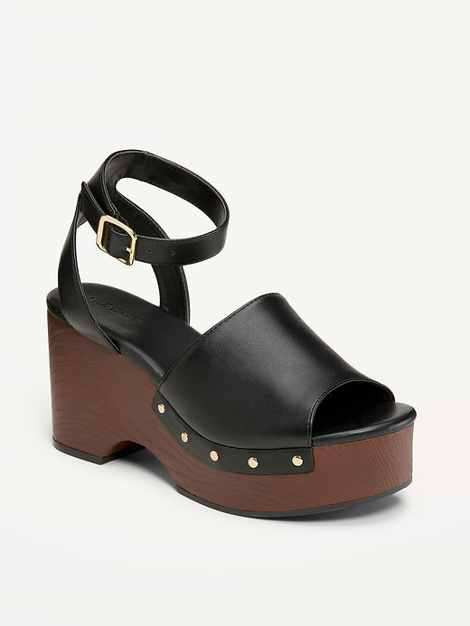 Platform Sandals for Women - BlackJack