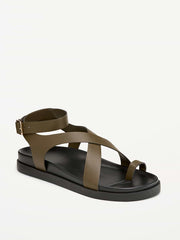 Toe-Strap Sandals for Women - Olive