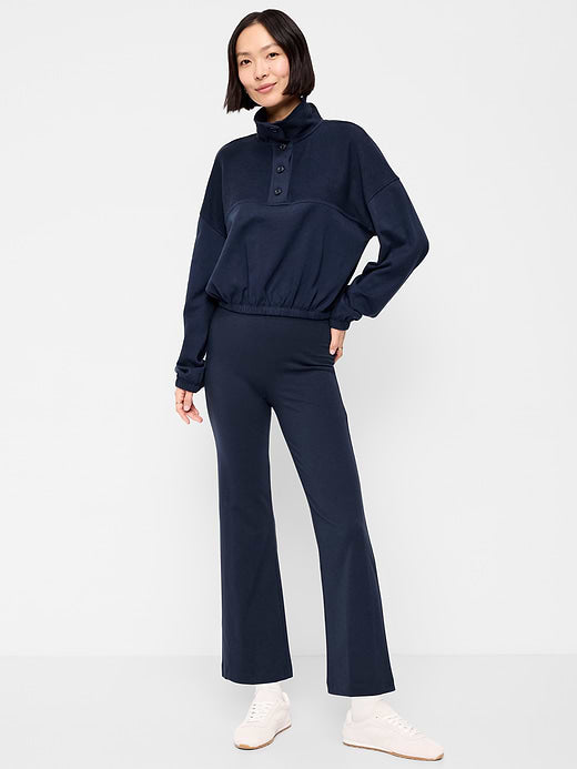 High-Waisted Fashion Kick Flare Leggings - In the Navy