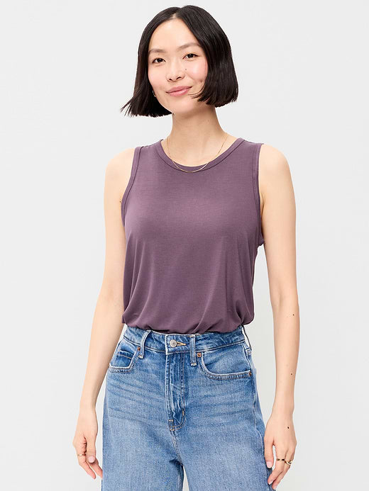 Luxe Sleeveless Top - Purple 2