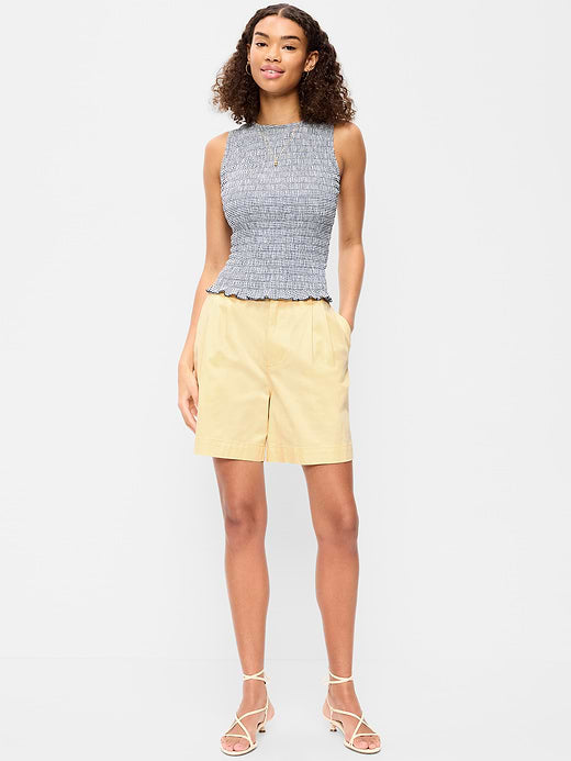 High-Waisted OGC Chino Shorts -- 4-inch inseam - Cool Almond