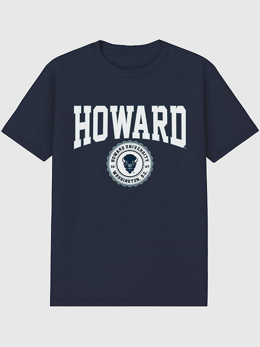 Howard University Collegiate Graphic T-Shirt for Men - Navy