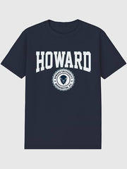 Howard University Collegiate Graphic T-Shirt for Men - Navy