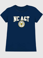 North Carolina AT State University Collegiate Graphic T-Shirt for Women - Navy