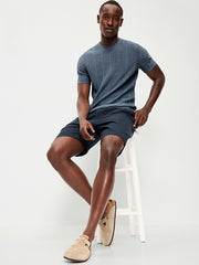 Relaxed Sweater T-Shirt - Heather Medium Blue
