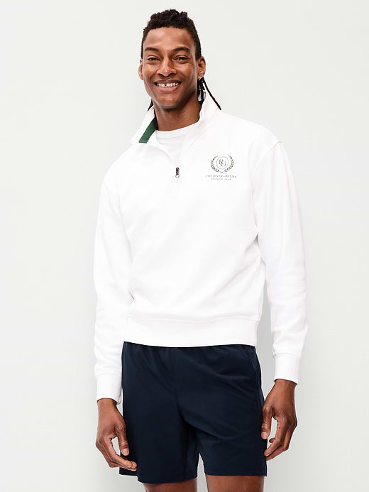 Rotation Fleece Graphic Quarter Zip - Calla Lilies