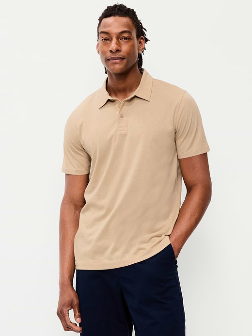 Classic Fit Jersey Polo - Dried Linen