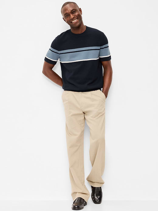 Relaxed Color-Block Sweater T-Shirt - In the Navy
