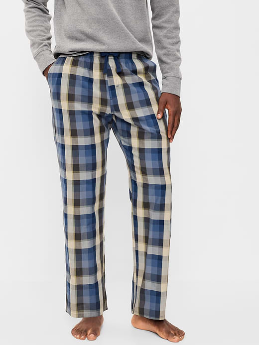 Poplin Pajama Pant - Medium Blue Plaid