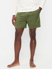 Jersey-Knit Pajama Shorts - Matcha Green