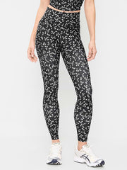 High-Waisted PowerSoft 7/8 Pocket Leggings - Black Floral