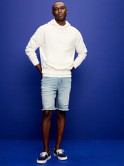 Slim Built-In Flex Jean Shorts-- 9-inch inseam - Light Wash