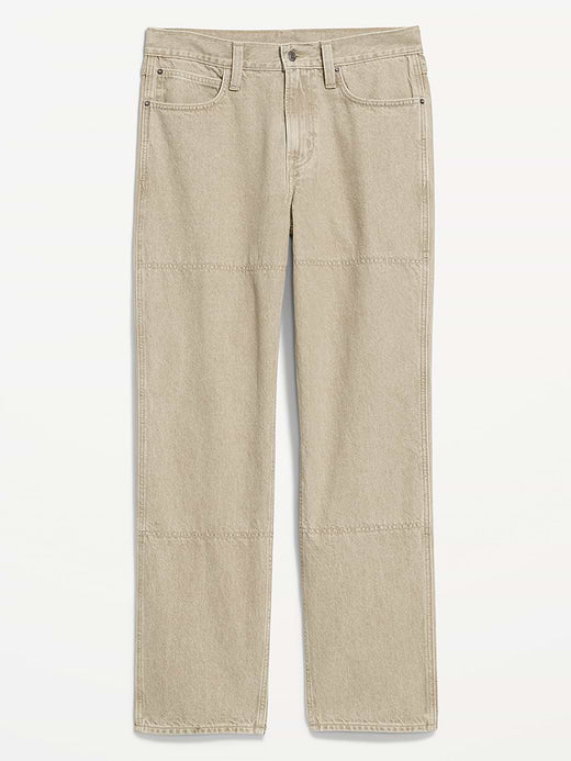 90s Loose Double-Knee Carpenter Jeans - Vintage Khaki