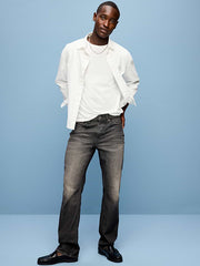 Boot-Cut Built-In Flex Jeans - Washed Black