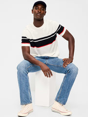 Relaxed Color-Block Sweater T-Shirt - Sea Salt