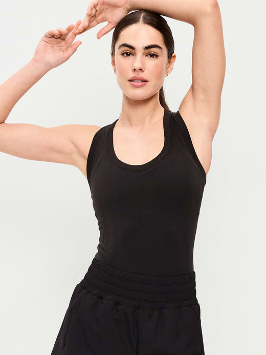 Fluid Seamless Fitted Tank Top - Black Jack