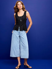 Mid-Rise Baggy Culottes - Amelia