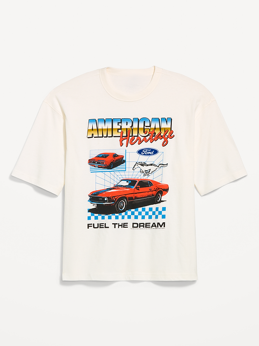 Ford Mustang™ Cropped T-Shirt - Sea Salt