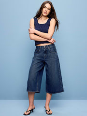 Mid-Rise Baggy Culottes - Alannis