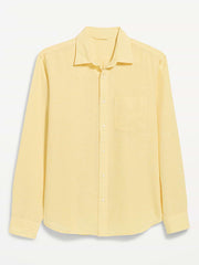 Classic Fit Linen-Blend Shirt - Jojoba