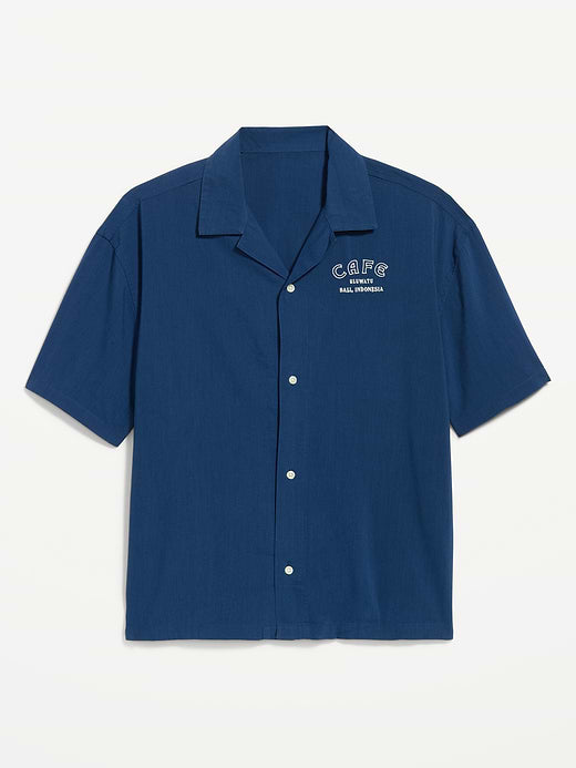 Short-Sleeve Heavyweight Graphic Shirt - Pacific Blue