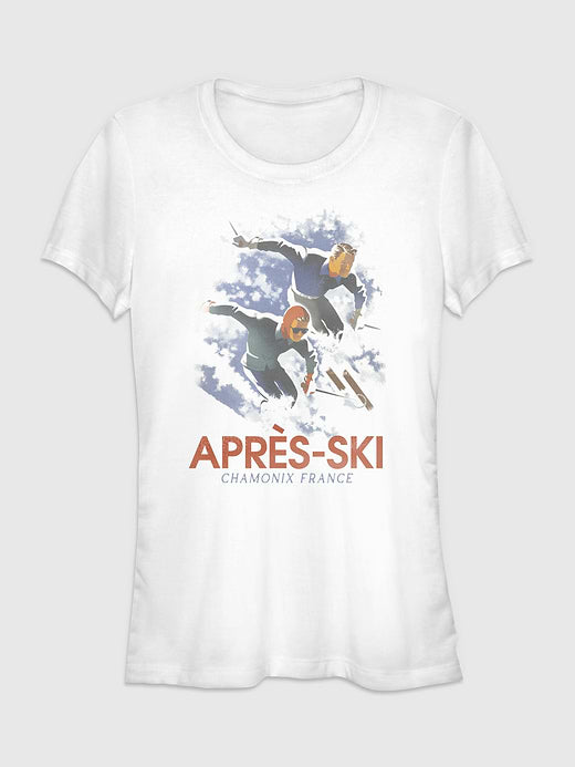 Vintage Apres Short Sleeve Graphic T-Shirt - White