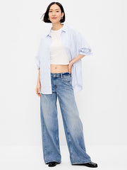 Low-Rise Baggy Wide-Leg Jeans - Nohea